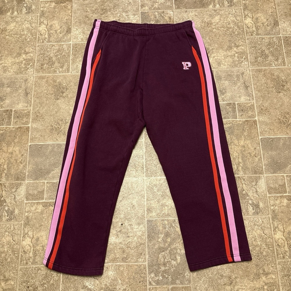 Victoria's Secret PINK Ivy Fleece Sweatpants Joggers 2XL Maroon Athleisure